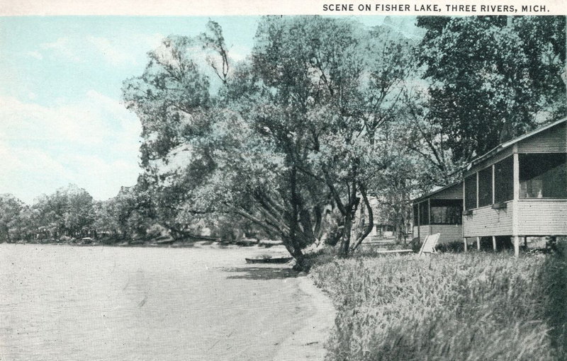 Fishers Lake (Fisher Lake, Fishers Lake) - Vintage Postcard (newer photo)